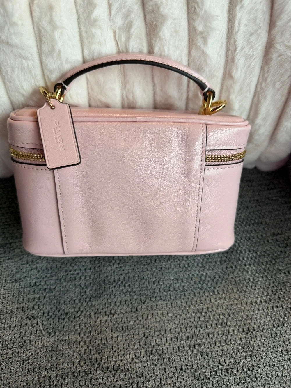 Coach Rainer Pink Leather Bag with Gold Hardware